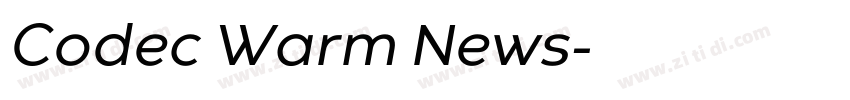 Codec Warm News字体转换